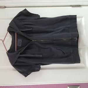 Zip up Short Sleeve Hoodie